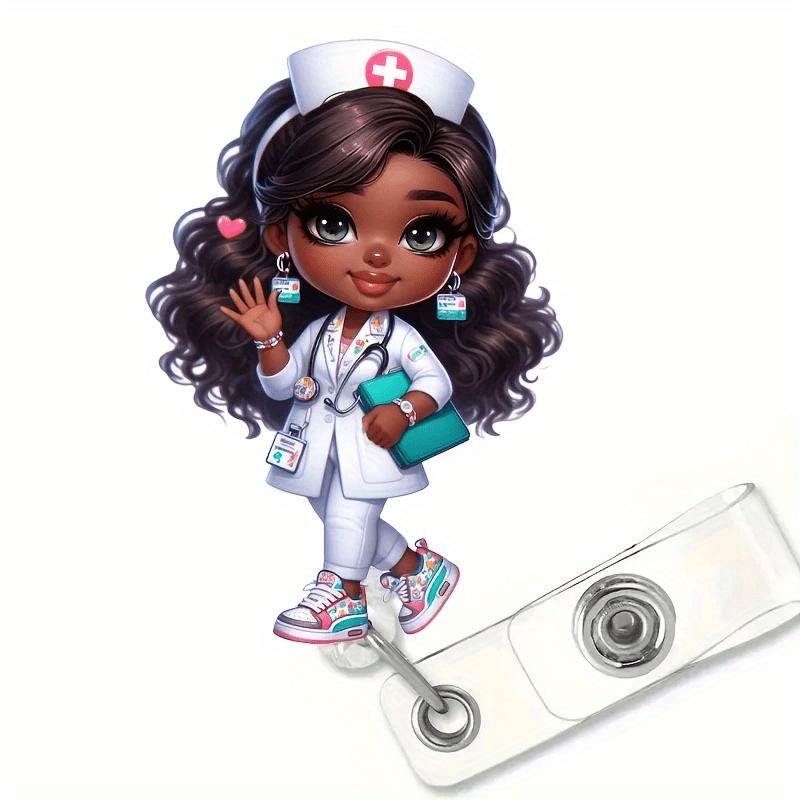 Медицинский бейдж-ролик. Милый мультяшный дизайн медсестры для офиса, учителей и медицинского персонала. прозрачный
Медицинский бейдж-ролик. Милый мультяшный дизайн медсестры для офиса, учителей и медицинского персонала. прозрачный