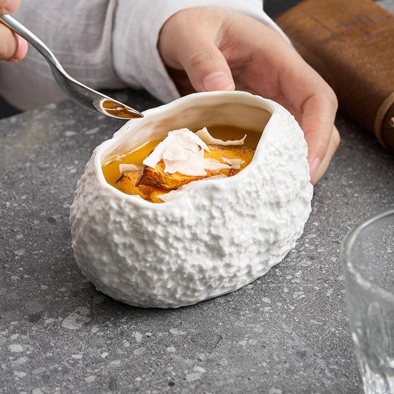 White Porcelain Eggshell Dessert Bowl Family Restaurant Irregular Tableware Delicate Soup Bowl Cooking Dishes Kitchen Utensils
White Porcelain Eggshell Dessert Bowl Family Restaurant Irregular Tableware Delicate Soup Bowl Cooking Dishes Kitchen Utensils