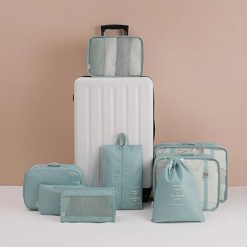 8pcs/Set Travel Packing Cubes Portable Mesh Clothes Storage Bag Suitcase Luggage Sorting Bag With Shoes Bag Toiletry Bag
8pcs/Set Travel Packing Cubes Portable Mesh Clothes Storage Bag Suitcase Luggage Sorting Bag With Shoes Bag Toiletry Bag