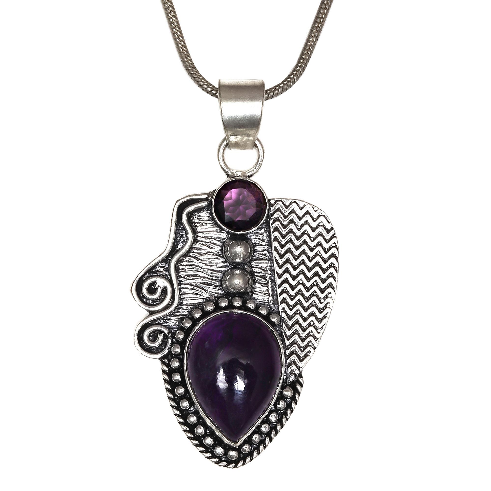 Set Amethyst Pendant Earrings Earring Necklace Gifted фіолетовий
Set Amethyst Pendant Earrings Earring Necklace Gifted фіолетовий