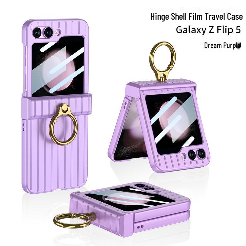 Samsung Z Flip 5 Travel Suitcase Case: Ultra-thin, Hinge Finger Ring, Foldable Screen Protector Flip 6-Compatible SM-Flip5
Samsung Z Flip 5 Travel Suitcase Case: Ultra-thin, Hinge Finger Ring, Foldable Screen Protector Flip 6-Compatible SM-Flip5
