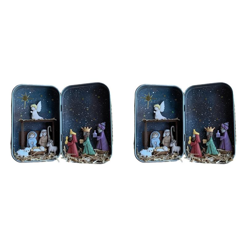 ABWR-2X Christmas Nativity Handmade Cabin Box Theater Ornaments Jesus Nativity Set Family Nativity Scene For Xmas Decor
ABWR-2X Christmas Nativity Handmade Cabin Box Theater Ornaments Jesus Nativity Set Family Nativity Scene For Xmas Decor