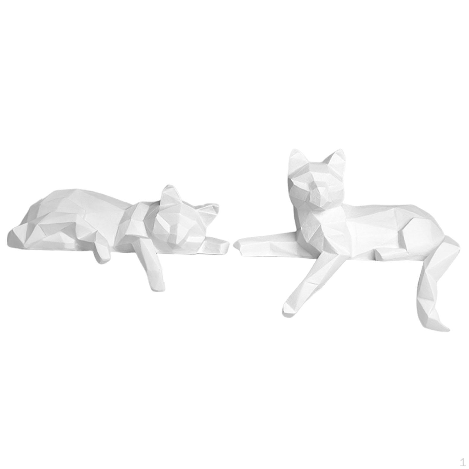 Resin Cat Figurine Set, Creative Home Decor, Geometric Figurine, Desk Decoration білий
Resin Cat Figurine Set, Creative Home Decor, Geometric Figurine, Desk Decoration білий