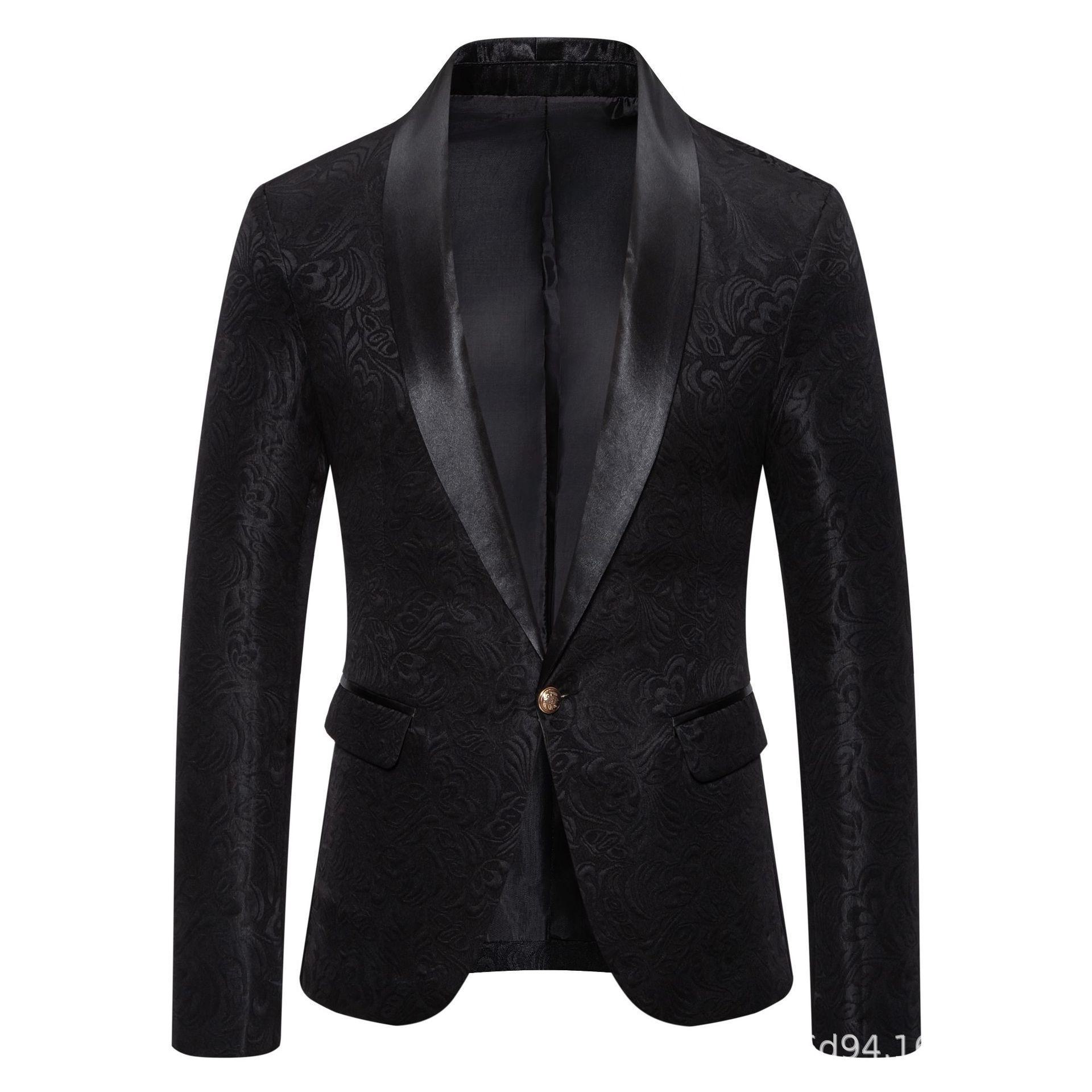 Європейські чоловічі повсякденні та офіційні костюми: Костюми для Дружби Нареченого, Жаккардові Дизайни, Вбрання для Ведучого Банкету, Чоловічі Піджаки. S чорний
Європейські чоловічі повсякденні та офіційні костюми: Костюми для Дружби Нареченого, Жаккардові Дизайни, Вбрання для Ведучого Банкету, Чоловічі Піджаки. S чорний