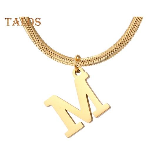 Ожерелье с подвеской в виде буквы, цепочка из змеиной кости, инициал, регулируемый с удлиненной цепочкой, позолоченный цвет, женское украшение на шею, праздничный подарок M
Ожерелье с подвеской в виде буквы, цепочка из змеиной кости, инициал, регулируемый с удлиненной цепочкой, позолоченный цвет, женское украшение на шею, праздничный подарок M