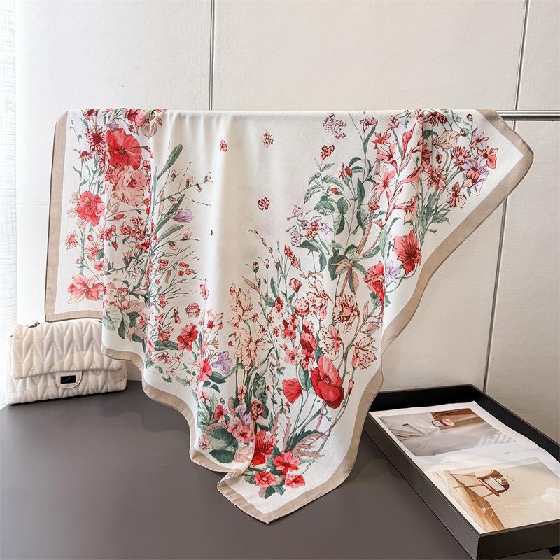 90Cm Square Scarf Cotton Linen Feeling Women Head Shawl Wraps Luxury Hairband Floral Print Neck Scarves Hijab Bandana Pashmina 90x90 cm
90Cm Square Scarf Cotton Linen Feeling Women Head Shawl Wraps Luxury Hairband Floral Print Neck Scarves Hijab Bandana Pashmina 90x90 cm