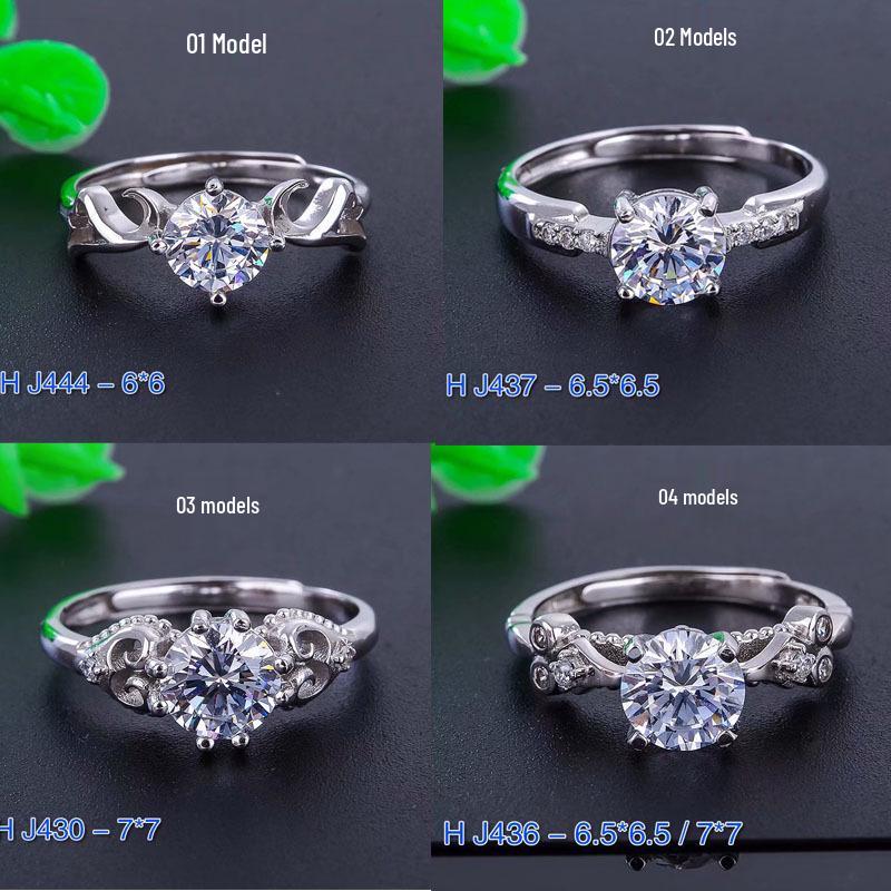 Adjustable S925 Silver Overlapping Ring for Moissanite, Diamond Style, Birthday Gift Silver Setting Style 01 Round 6
Adjustable S925 Silver Overlapping Ring for Moissanite, Diamond Style, Birthday Gift Silver Setting Style 01 Round 6
