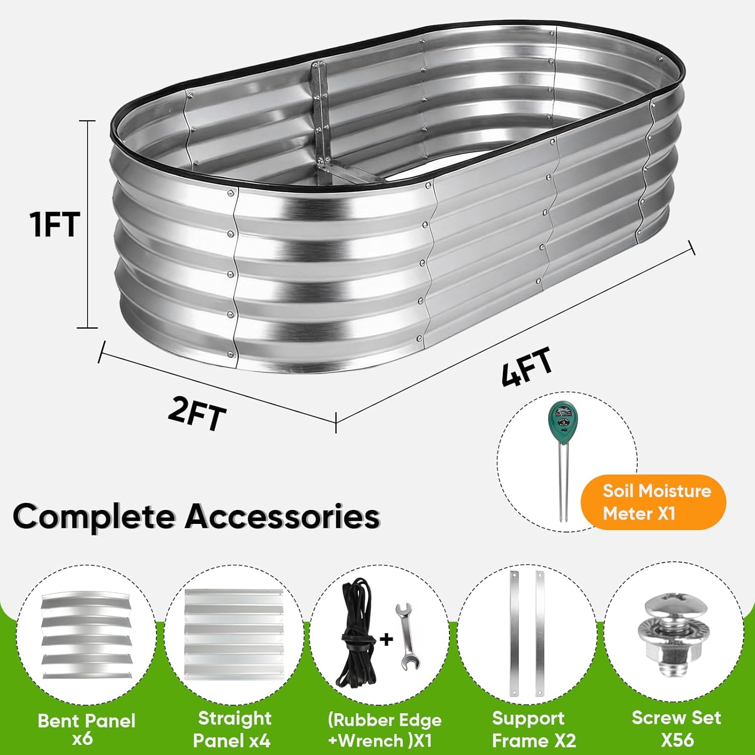 Rust-Resistant Metal Oval Planter Box Outdoor, Easy Assembly Planting Bed Kit for United States
Rust-Resistant Metal Oval Planter Box Outdoor, Easy Assembly Planting Bed Kit for United States