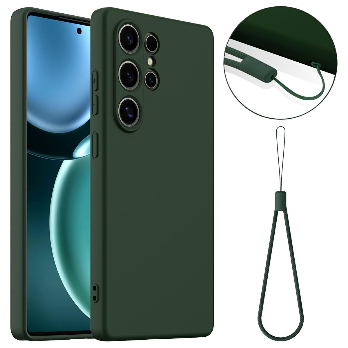 For Samsung Galaxy S25 Ultra Case Compatible with MagSafe Liquid Silicone Phone Cover with Lanyard Dark Green
For Samsung Galaxy S25 Ultra Case Compatible with MagSafe Liquid Silicone Phone Cover with Lanyard Dark Green