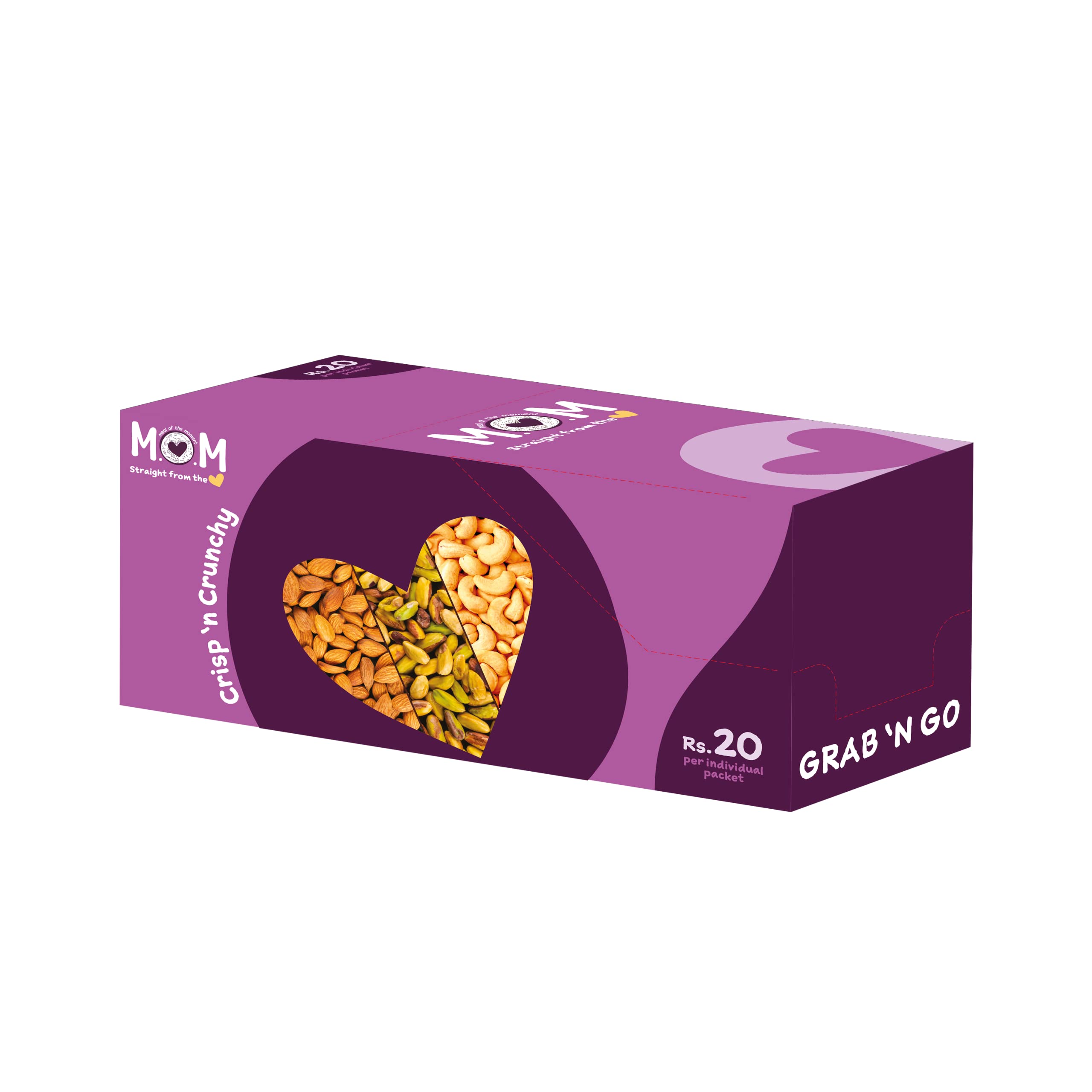MOM - Meal of the Moment, Roasted & Salted Nut Mix Combo Dispenser, 10 Pouches each of 12g - Rich source of fiber | High in Protein | Smart Snack
MOM - Meal of the Moment, Roasted & Salted Nut Mix Combo Dispenser, 10 Pouches each of 12g - Rich source of fiber | High in Protein | Smart Snack