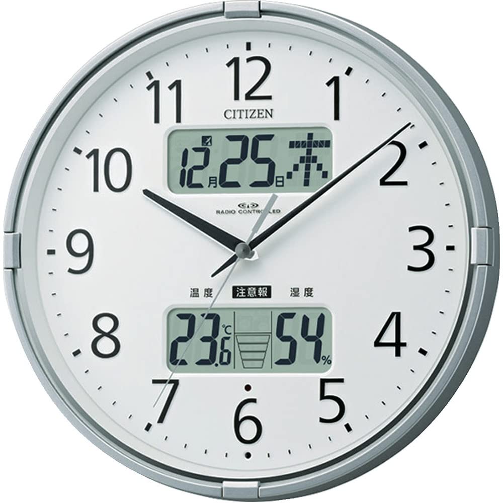 RHYTHM CITIZEN Настенный термометр и будильник CITIZEN Inform Navi Clock, Радиоуправляемые часы, Гигрометр, Звук, Серебристый, F, 27.5×5.0см, 4FY618-019
RHYTHM CITIZEN Настенный термометр и будильник CITIZEN Inform Navi Clock, Радиоуправляемые часы, Гигрометр, Звук, Серебристый, F, 27.5×5.0см, 4FY618-019