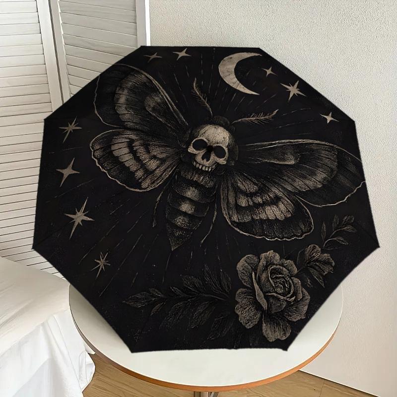 1pc Mystical Moth with Skull Umbrella with Plastic Handle,Suitable for All Seasons Home Travel Outdoor UmbrellaDD1339
1pc Mystical Moth with Skull Umbrella with Plastic Handle,Suitable for All Seasons Home Travel Outdoor UmbrellaDD1339