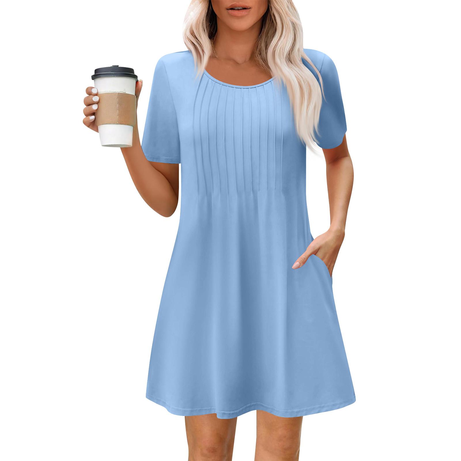 Женское летнее платье свободного покроя для пляжного отдыха, сарафан с коротким рукавом и круглым вырезом, с карманом, с коротким рукавом, платье-рубашка XL
Женское летнее платье свободного покроя для пляжного отдыха, сарафан с коротким рукавом и круглым вырезом, с карманом, с коротким рукавом, платье-рубашка XL