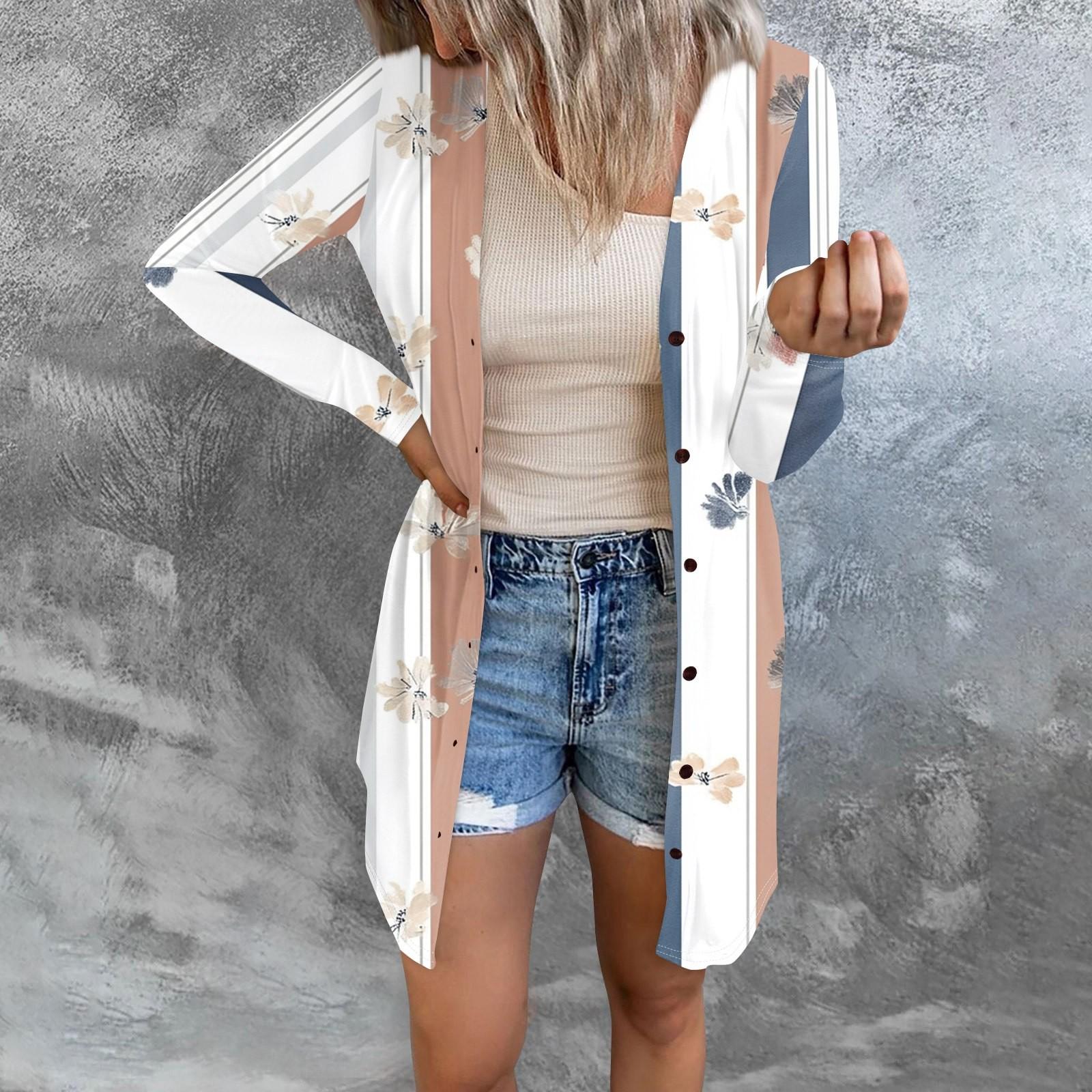 Женская модная повседневная куртка с длинными рукавами и принтом средней длины, кардиган на пуговицах, пальто L белый
Женская модная повседневная куртка с длинными рукавами и принтом средней длины, кардиган на пуговицах, пальто L белый