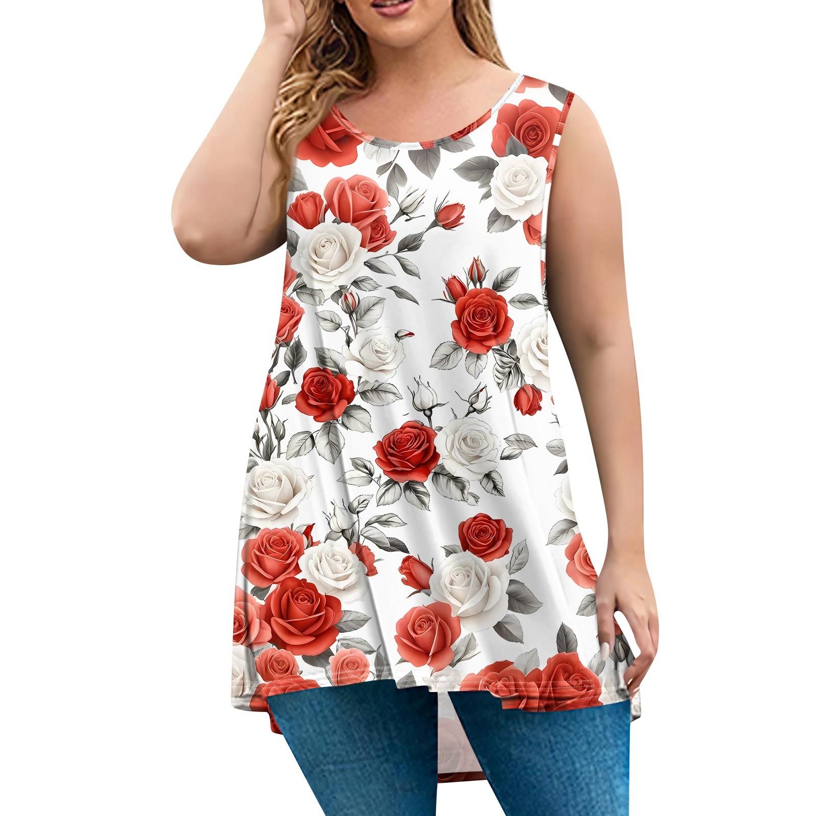 Женская мода большого размера с круглым вырезом без рукавов повседневный свободный пуловер с принтом XL киноварь
Женская мода большого размера с круглым вырезом без рукавов повседневный свободный пуловер с принтом XL киноварь