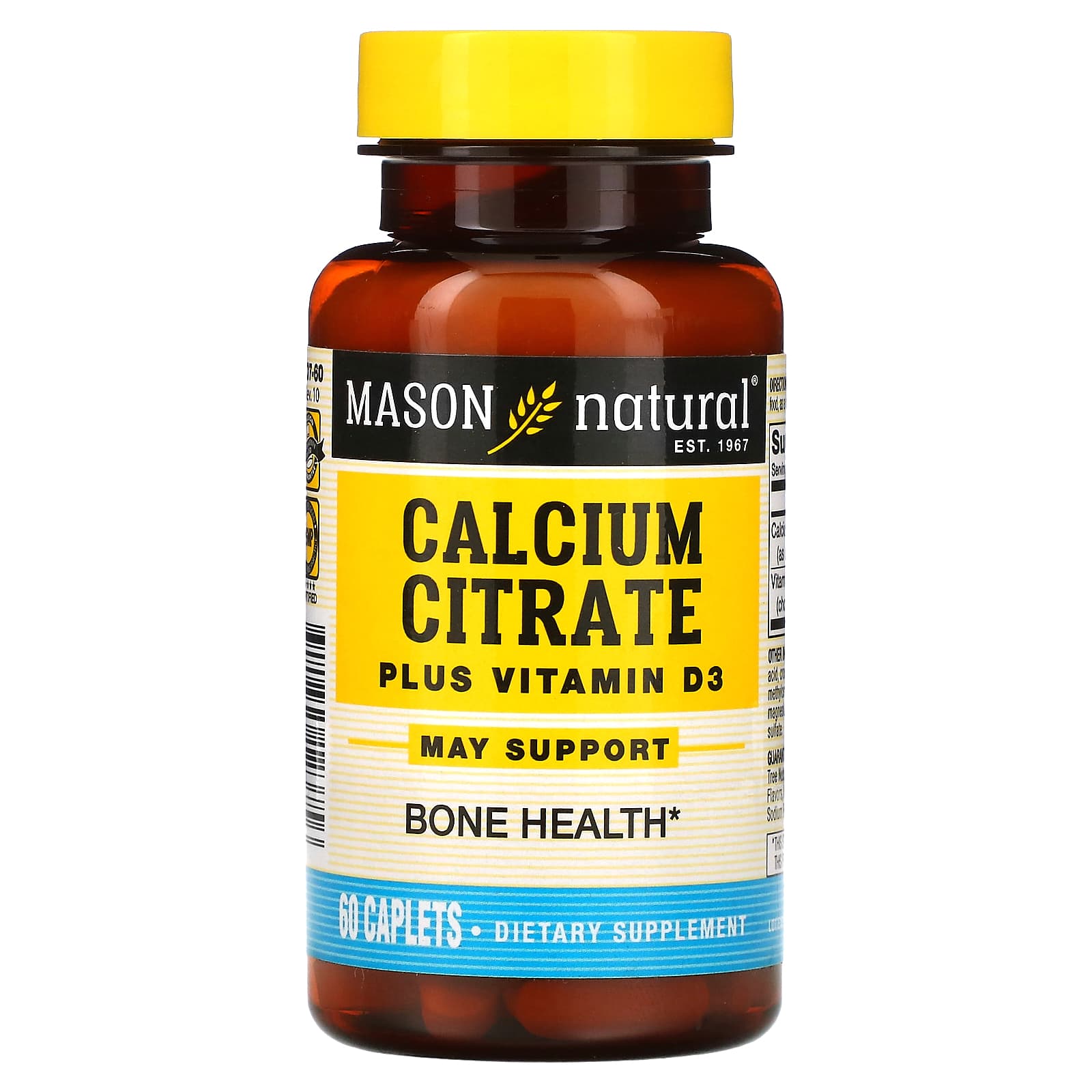 Mason Natural, Цитрат кальцію з вітаміном D3, 60 капсул
Mason Natural, Цитрат кальцію з вітаміном D3, 60 капсул
