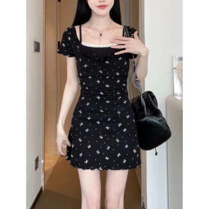 Design sense niche fake two pieces pleated waist thin A-shaped long dress women s summer sweet sister short-sleeved dress XL
Design sense niche fake two pieces pleated waist thin A-shaped long dress women s summer sweet sister short-sleeved dress XL