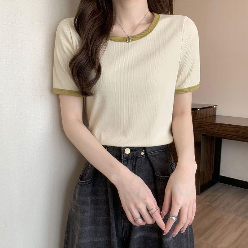 Вязаный укороченный топ с круглым вырезом, женская летняя повседневная футболка, базовая сексуальная уличная одежда, топы с короткими рукавами S абрикосовый
Вязаный укороченный топ с круглым вырезом, женская летняя повседневная футболка, базовая сексуальная уличная одежда, топы с короткими рукавами S абрикосовый