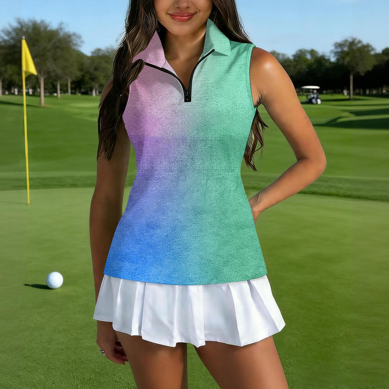 Womens Sleeveless Golf Polo Shirt Zip Up Collar Printed Athletic Tank Top for Sports Tennis Training Casual Wear XXL
Womens Sleeveless Golf Polo Shirt Zip Up Collar Printed Athletic Tank Top for Sports Tennis Training Casual Wear XXL
