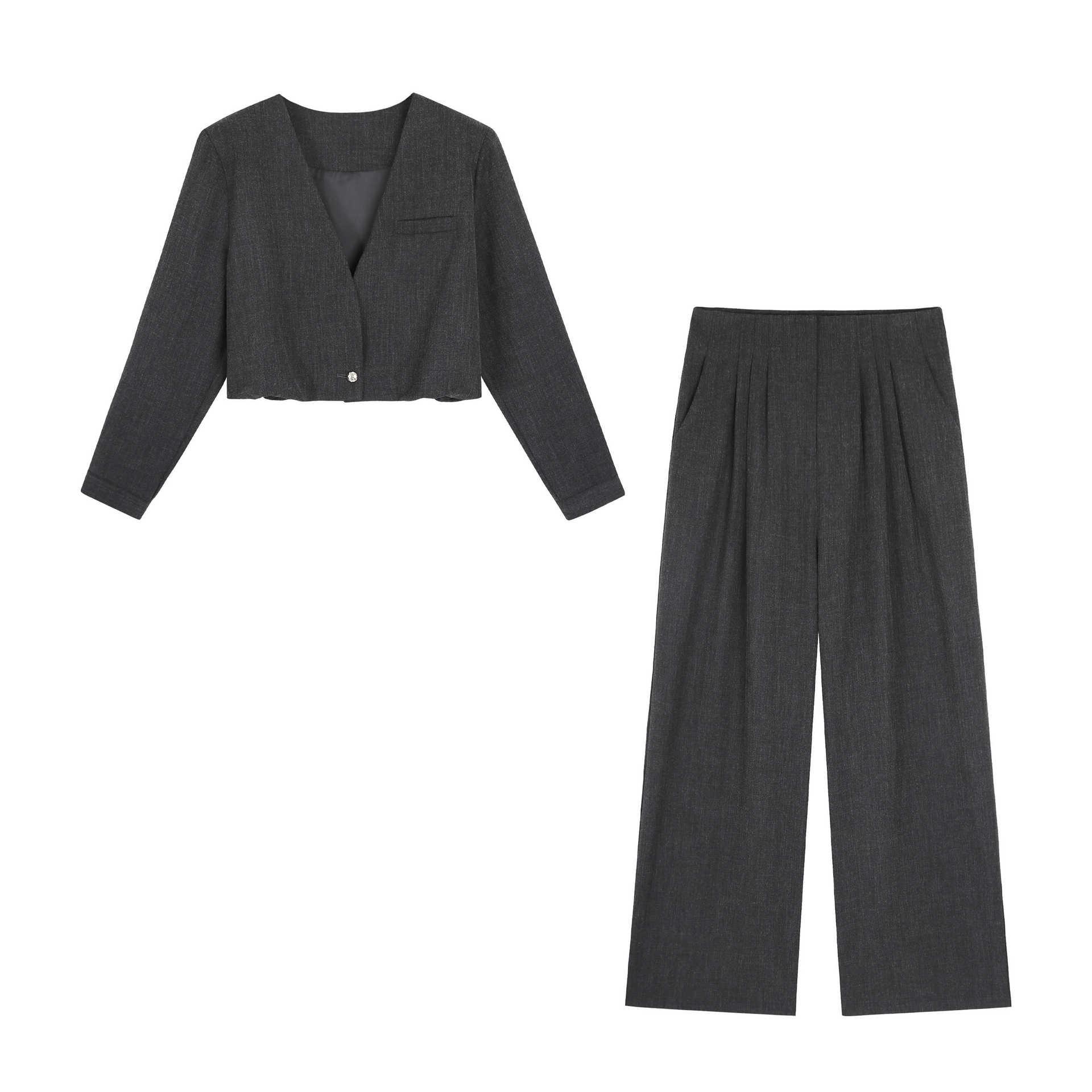 Korean Style Commuter Blazer and Slimming Wide-Leg Pants, Plus Size Available 1XL (120-140 jin)
Korean Style Commuter Blazer and Slimming Wide-Leg Pants, Plus Size Available 1XL (120-140 jin)