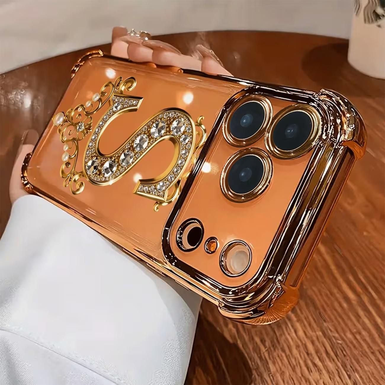 Diamond And Golden S-Pattern Electroplated Phone Case For Samsung Galaxy S23 S24 S25 S26 Ultra S22 S21 Plus FE Shockproof Cover Galaxy S26 Ultra
Diamond And Golden S-Pattern Electroplated Phone Case For Samsung Galaxy S23 S24 S25 S26 Ultra S22 S21 Plus FE Shockproof Cover Galaxy S26 Ultra