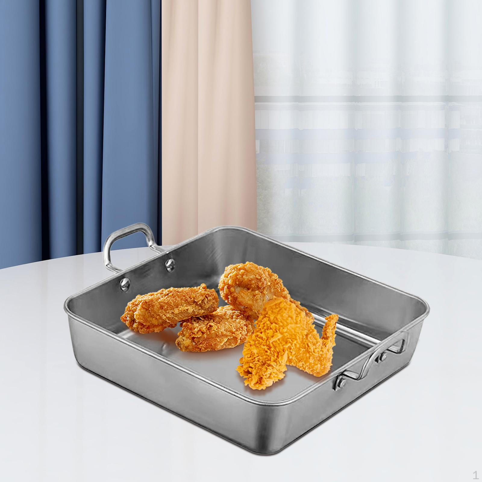 Плоский поднос для закусок, тарелка для картофеля фри с ручками, формы для выпечки, многофункциональная сервировочная выпечка для 25x25cm серебряный
Плоский поднос для закусок, тарелка для картофеля фри с ручками, формы для выпечки, многофункциональная сервировочная выпечка для 25x25cm серебряный