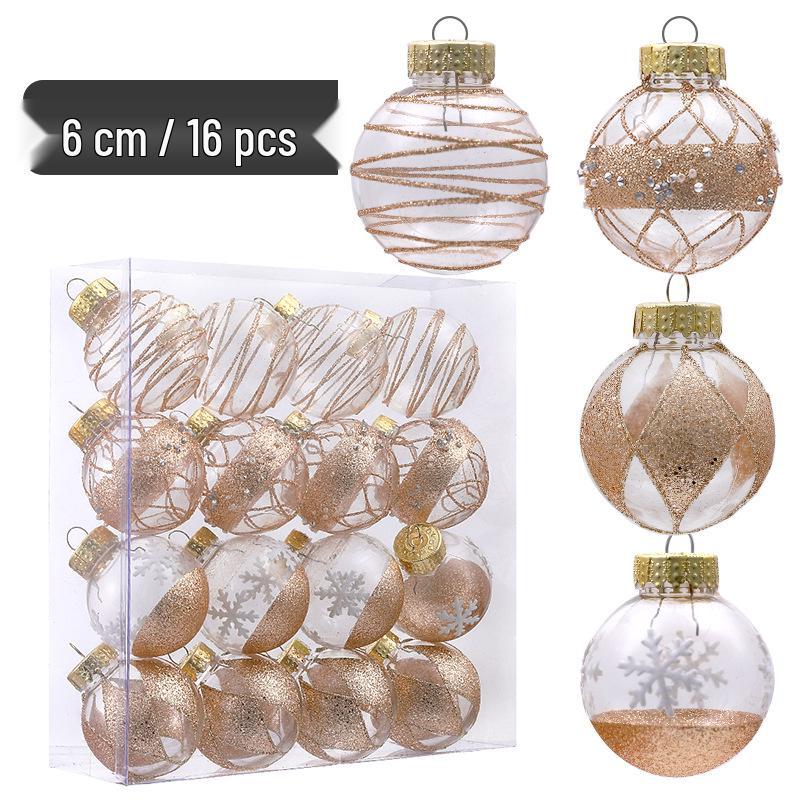 PET Transparent Painted Christmas Ball Ornament, 6cm, Boxed, Holiday Tree Decoration 6cm/16 Pieces розового золота
PET Transparent Painted Christmas Ball Ornament, 6cm, Boxed, Holiday Tree Decoration 6cm/16 Pieces розового золота
