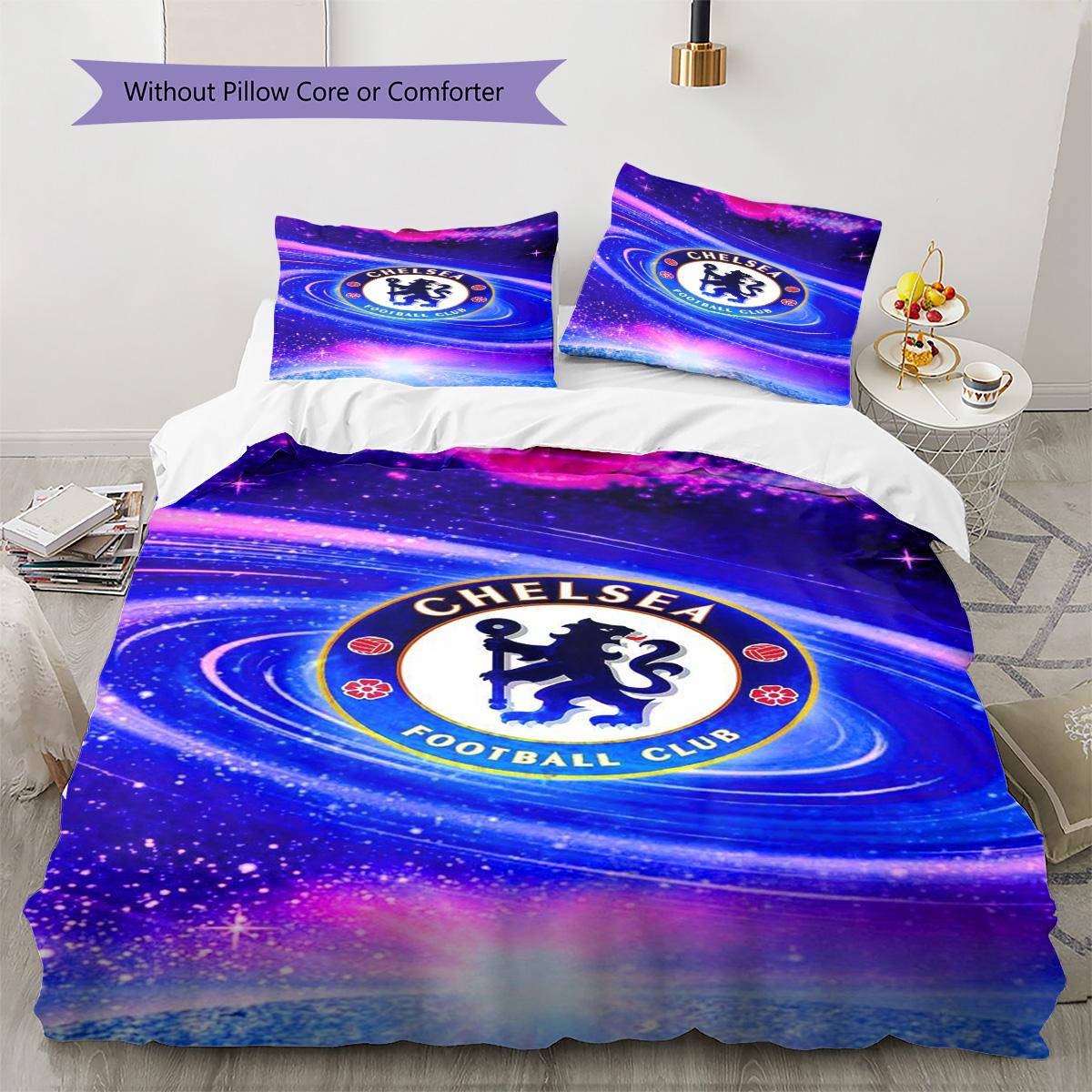 Chelsea-FC Logo Pattern Bedding Set Quilt Cover Pillowcase Home Decor Gift (1 * duvet cover + 2 * pillowcase, without core) 135x200cm
Chelsea-FC Logo Pattern Bedding Set Quilt Cover Pillowcase Home Decor Gift (1 * duvet cover + 2 * pillowcase, without core) 135x200cm