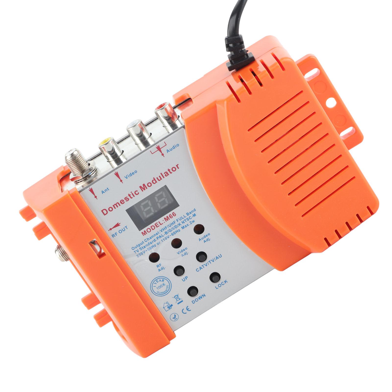 M66 ABS профессиональный гуманизированный AV TO RF домашний модулятор VHFUHF рабочая частота блок питания EU Plug
M66 ABS профессиональный гуманизированный AV TO RF домашний модулятор VHFUHF рабочая частота блок питания EU Plug