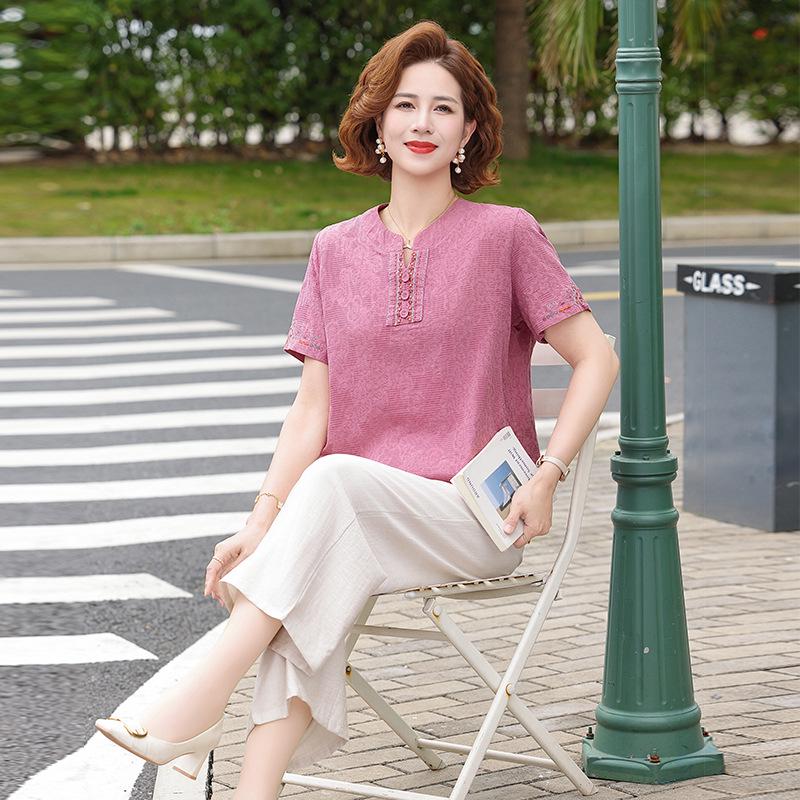 Loose & Comfy Short-Sleeve T-Shirt for Middle-Aged and Elderly Women, Perfect Summer Wear 5XL (145-160 Jin) фіолетовий
Loose & Comfy Short-Sleeve T-Shirt for Middle-Aged and Elderly Women, Perfect Summer Wear 5XL (145-160 Jin) фіолетовий
