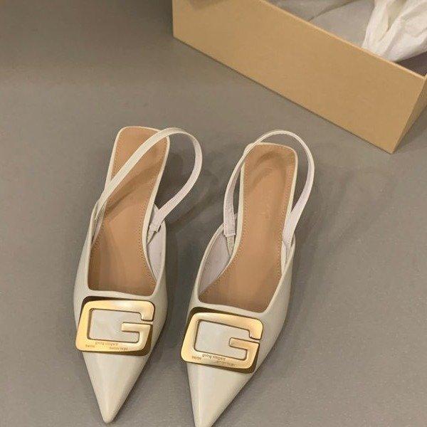 Korean version of pointed single shoes, thin and versatile thin heels women s shoes, summer new shallow high heels, metal buckle rear empty sandals 39
Korean version of pointed single shoes, thin and versatile thin heels women s shoes, summer new shallow high heels, metal buckle rear empty sandals 39