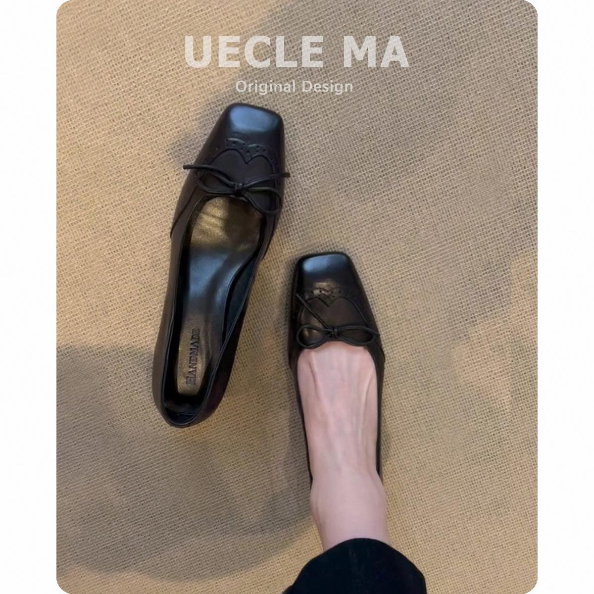 Sheepskin French single shoes women s square head black work shoes thick heel bow beautiful not tired feet leather high heels 40
Sheepskin French single shoes women s square head black work shoes thick heel bow beautiful not tired feet leather high heels 40