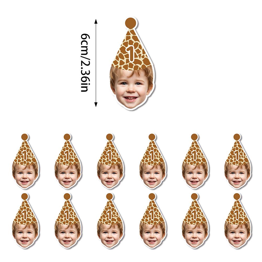 Personalized animal pattern stickers, custom photo/age birthday hat styles, 1-year-old animal themed birthday party labels 20pcs
Personalized animal pattern stickers, custom photo/age birthday hat styles, 1-year-old animal themed birthday party labels 20pcs