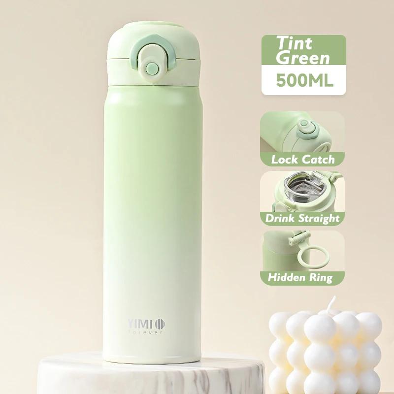 500 мл Большая емкость утолщенная 316 нержавеющая сталь постепенное изменение цвета чашка вакуумная теплоизоляция портативный стакан термос 500ml