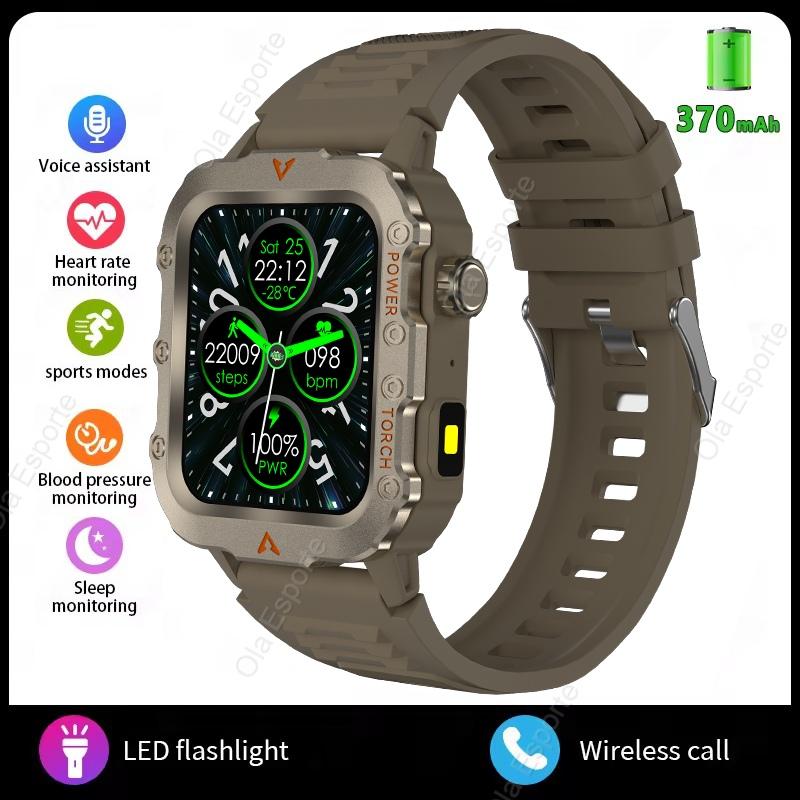 New Rugged Military GPS Track Smart Watch Men Bluetooth Call Health Monitor AI Voice Sports 3ATM IP68 Swim Waterproof Smartwatch коричневий
New Rugged Military GPS Track Smart Watch Men Bluetooth Call Health Monitor AI Voice Sports 3ATM IP68 Swim Waterproof Smartwatch коричневий
