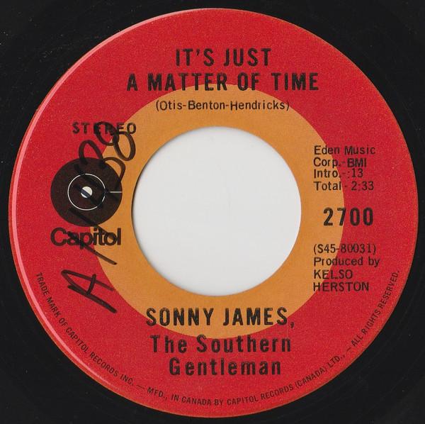7inch Record SONNY JAMES - It s Just A Matter Of Time / This W 2700 Capitol Records 1969 Canada Pop Used
7inch Record SONNY JAMES - It s Just A Matter Of Time / This W 2700 Capitol Records 1969 Canada Pop Used