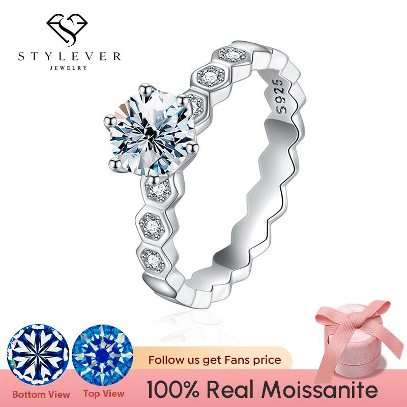 Stylever 1ct блестящее кольцо с муассанитом, стерлинговое серебро 925 пробы, сотовые кольца для женщин, подарок на свадьбу, роскошные ювелирные украшения
Stylever 1ct блестящее кольцо с муассанитом, стерлинговое серебро 925 пробы, сотовые кольца для женщин, подарок на свадьбу, роскошные ювелирные украшения