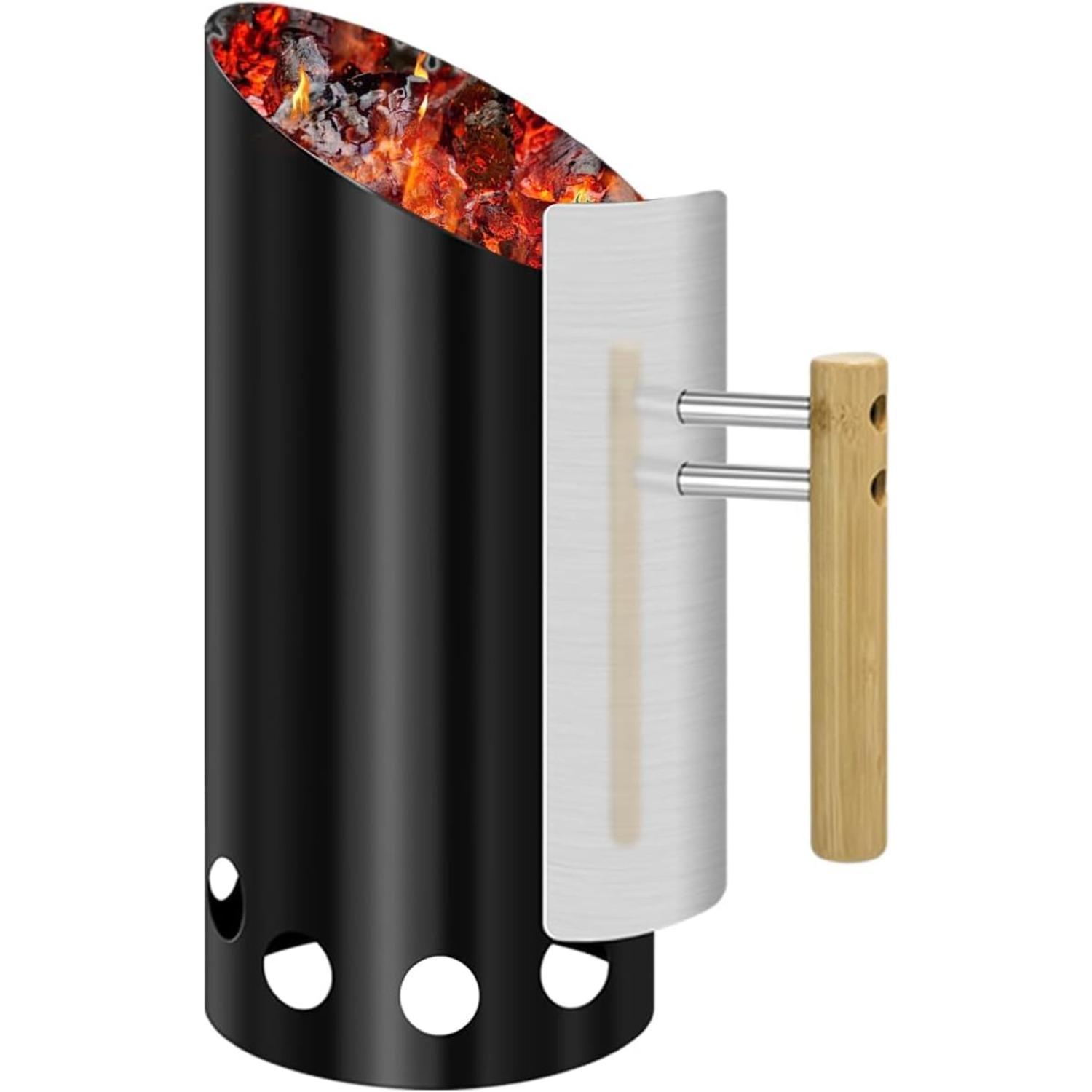 6.5 X14.5 Double enameled Charcoal Chimney Starter with Stainless Steel Heat Shield & Wood Handle Easy Cleaning Charcoal Starter for Grill чорний
6.5 X14.5 Double enameled Charcoal Chimney Starter with Stainless Steel Heat Shield & Wood Handle Easy Cleaning Charcoal Starter for Grill чорний
