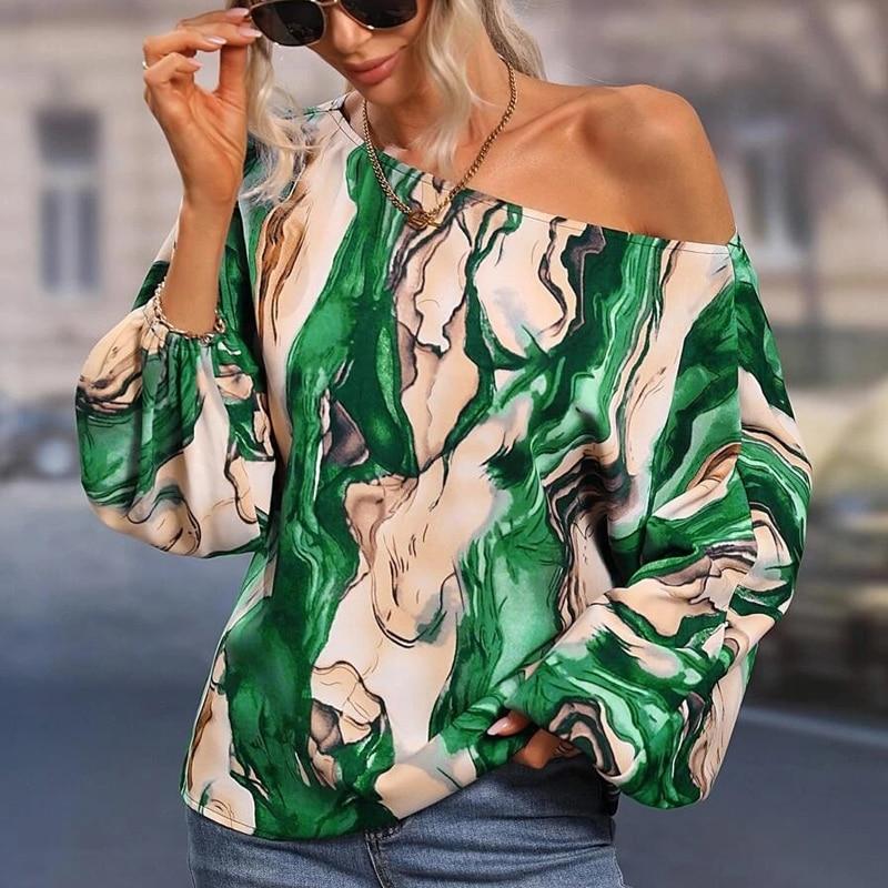 2023 летние женские топы, модная расписная сексуальная рубашка на одно плечо, элегантная свободная блузка с фонариком и длинным рукавом с принтом, Blusa Mujer 26553 XXL восторг
2023 летние женские топы, модная расписная сексуальная рубашка на одно плечо, элегантная свободная блузка с фонариком и длинным рукавом с принтом, Blusa Mujer 26553 XXL восторг