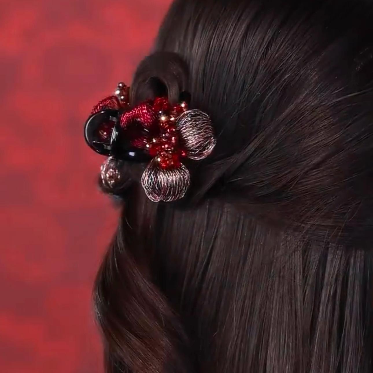 4.5cm Small Hair Clasp Colorful Back-Of-Head Hair Accessory Chinese-Style Rose Copper Wire Clasp For Dress Up красный
4.5cm Small Hair Clasp Colorful Back-Of-Head Hair Accessory Chinese-Style Rose Copper Wire Clasp For Dress Up красный