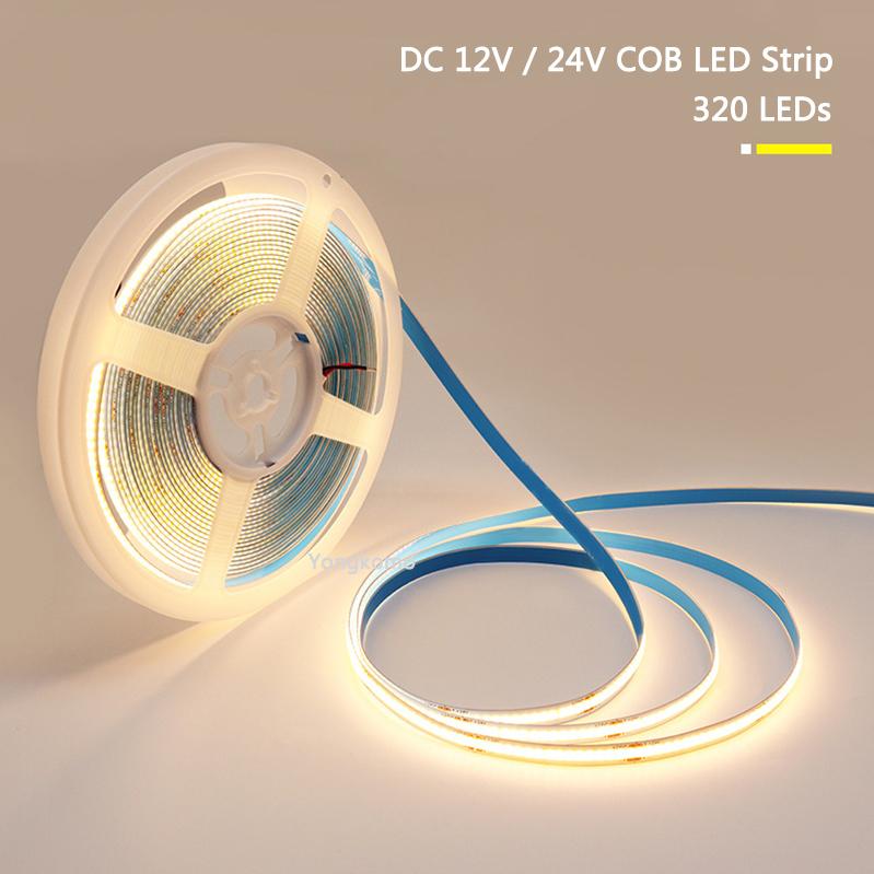 Светодиодная лента COB 320 Светодиодная гибкая FOB высокой плотности COB светодиодная лампа RA90 Теплая природа Холодный белый Линейная регулировка яркости 12 В
Светодиодная лента COB 320 Светодиодная гибкая FOB высокой плотности COB светодиодная лампа RA90 Теплая природа Холодный белый Линейная регулировка яркости 12 В