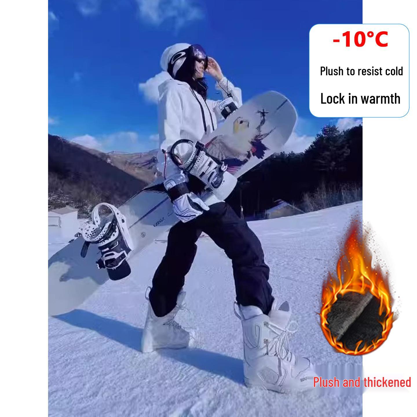 Harbin Unisex Windproof & Waterproof Ski Pants - Outdoor Cold-Proof Mountaineering with Plus Velvet, Slight Flare, for Couples. 3XL небо синє кольору
Harbin Unisex Windproof & Waterproof Ski Pants - Outdoor Cold-Proof Mountaineering with Plus Velvet, Slight Flare, for Couples. 3XL небо синє кольору