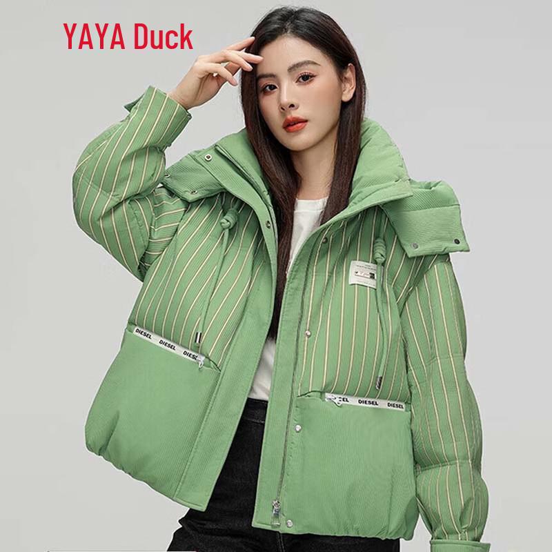 YAYA Women s Green Hooded Quilted Loose Down Jacket L
YAYA Women s Green Hooded Quilted Loose Down Jacket L
