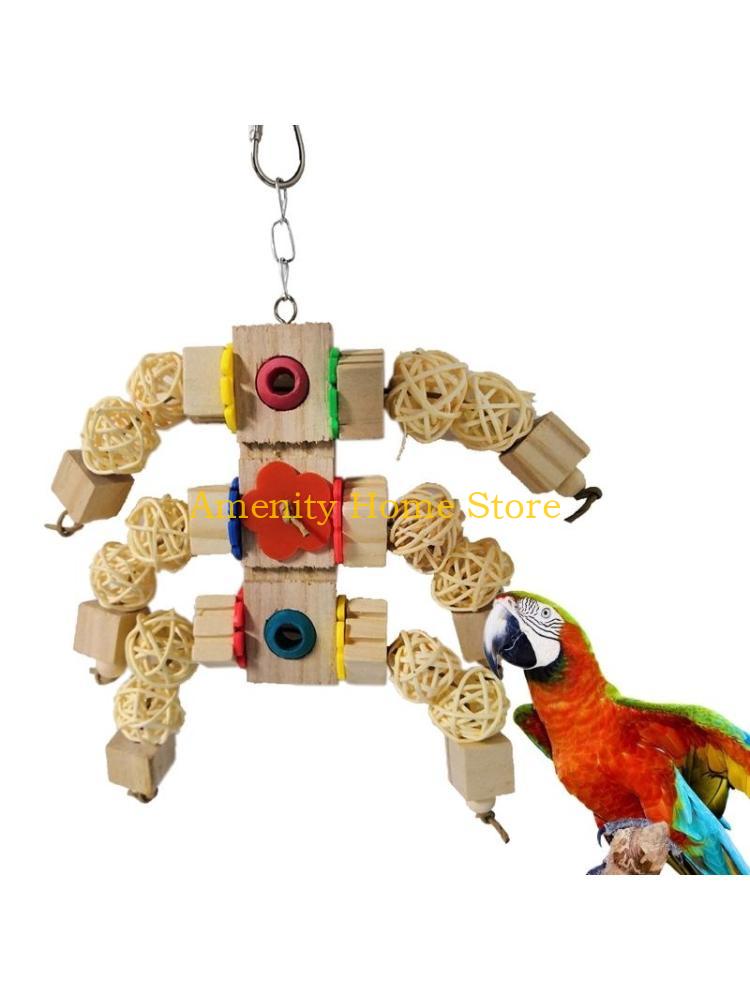 F26C Wooden Parrot Parakeet Climb Chew Birds Cage Hanging Decoration CN
F26C Wooden Parrot Parakeet Climb Chew Birds Cage Hanging Decoration CN
