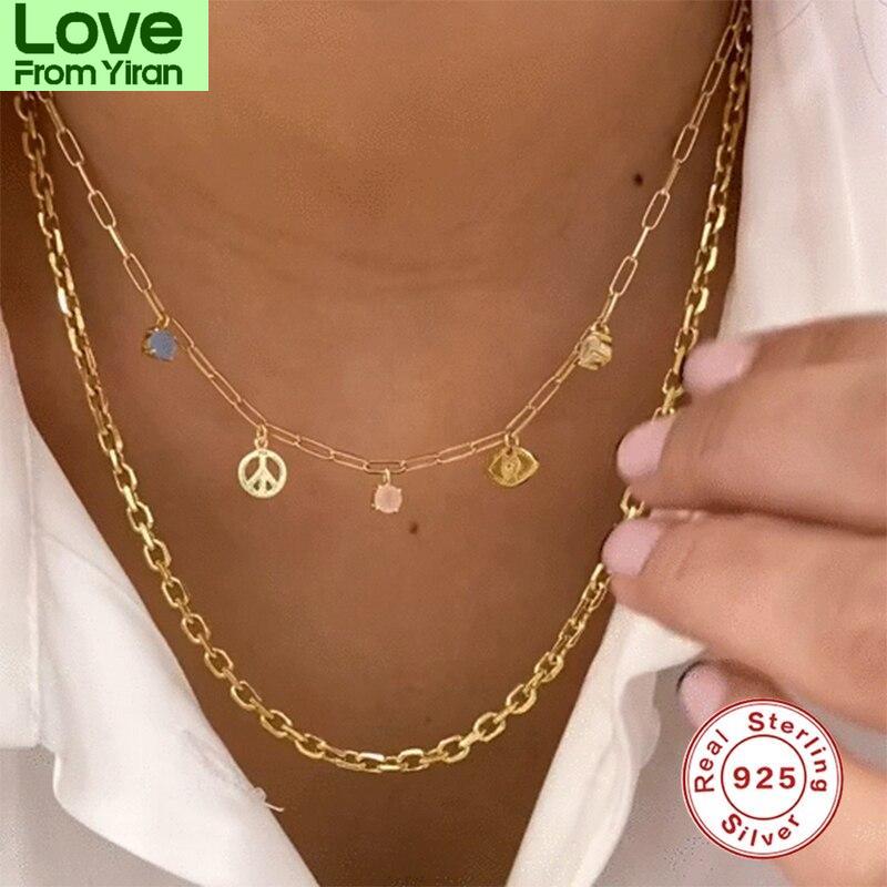 925 Sterling Silver Zircon Necklace Chains Luxury Jewelry For Women Female Bijou Pendants Crystal Choker Collar Cz
925 Sterling Silver Zircon Necklace Chains Luxury Jewelry For Women Female Bijou Pendants Crystal Choker Collar Cz