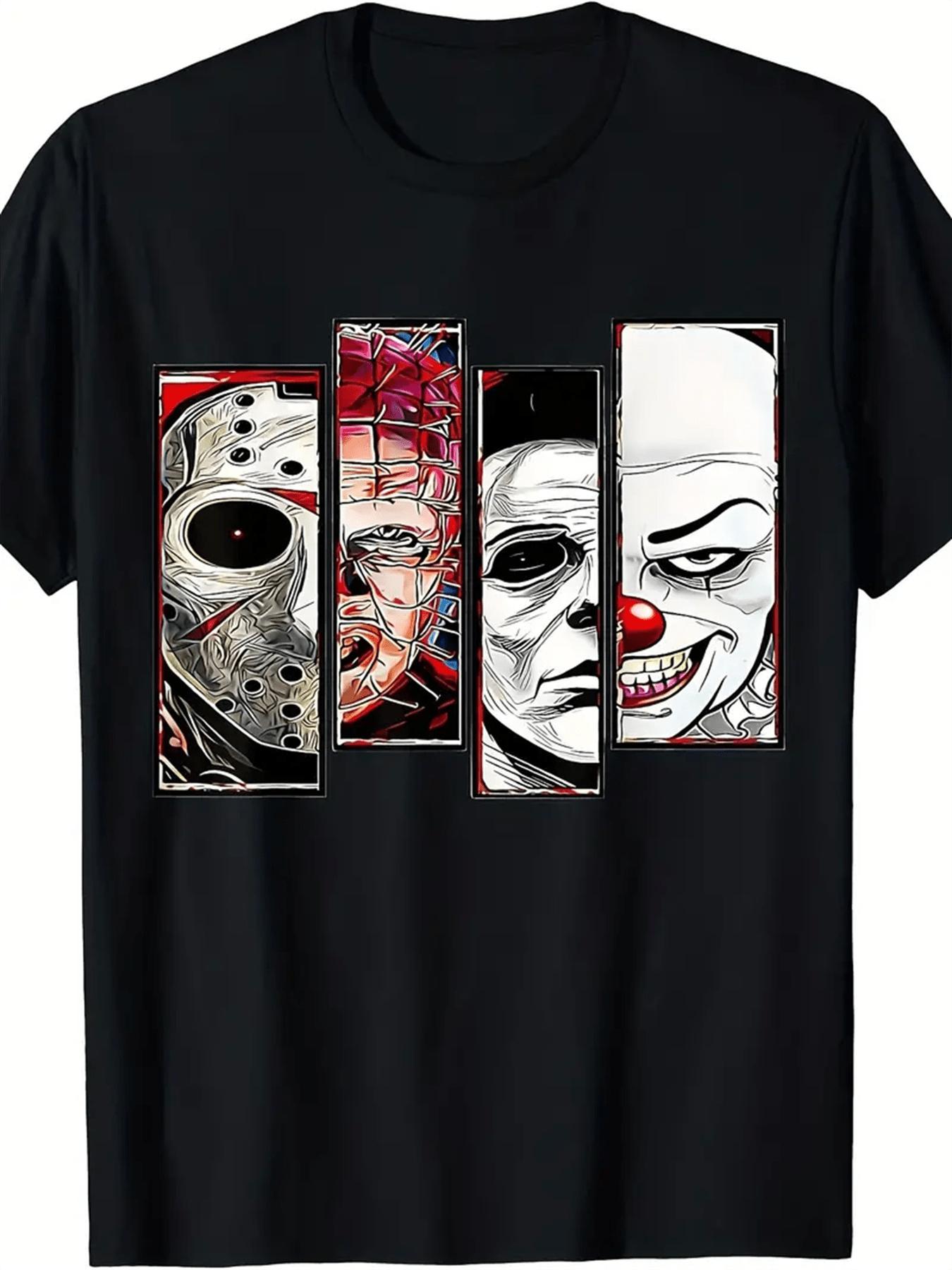 Horror Icons Graphic Print T-shirt - 100% Cotton Soft Breathable Short Sleeve Tee with Jason XL
Horror Icons Graphic Print T-shirt - 100% Cotton Soft Breathable Short Sleeve Tee with Jason XL