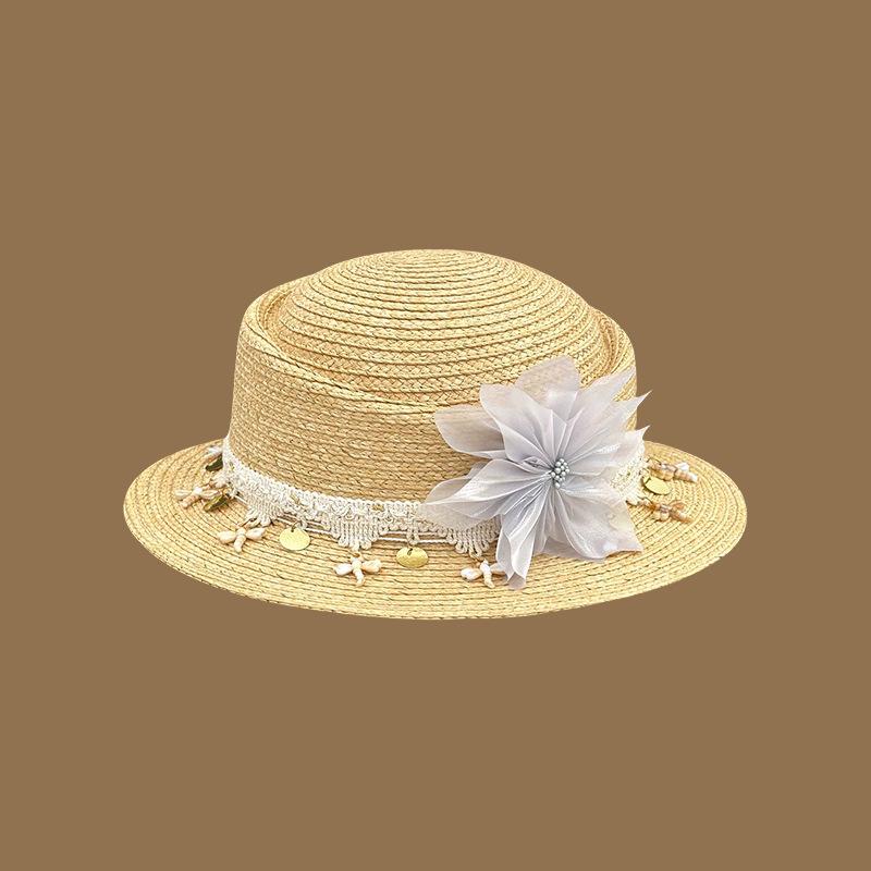 New women spring summer Elegant flower countryside vacation grass hat versatile temperament beach travel sun hat Adult (52-56CM) серый
New women spring summer Elegant flower countryside vacation grass hat versatile temperament beach travel sun hat Adult (52-56CM) серый