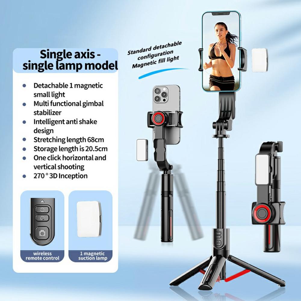 C09 Multifunctional Gimbal Stabilizer for Smartphones Anti-Shake Selfie Stick Tripod with Fill Light Black/Red
C09 Multifunctional Gimbal Stabilizer for Smartphones Anti-Shake Selfie Stick Tripod with Fill Light Black/Red