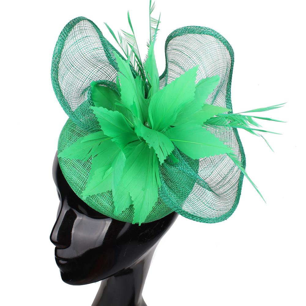 European And American Style High-Quality Hemp Yarn Headgear Catwalk Bride Feather Hair Accessories Party Dress Top Hat зелений
European And American Style High-Quality Hemp Yarn Headgear Catwalk Bride Feather Hair Accessories Party Dress Top Hat зелений