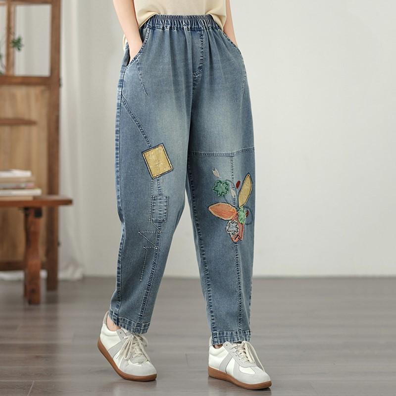 plus size Vintage embroidery floral high waist casual loose Women Spring summer autumn jeans denim Harem Pants XXL
plus size Vintage embroidery floral high waist casual loose Women Spring summer autumn jeans denim Harem Pants XXL